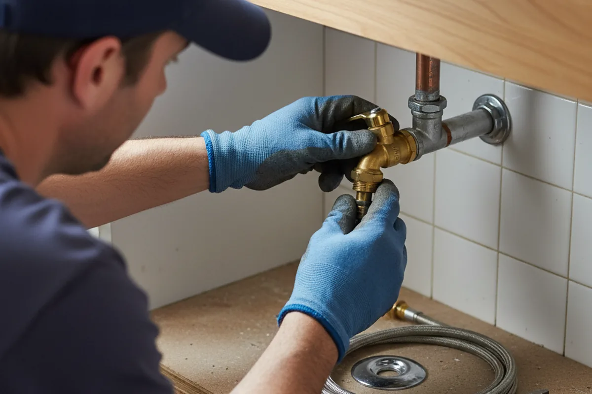 Shutoff valve and fitting work during Faucet and Fixture Repair in Wells
